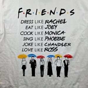 Prince Peter FRIENDS Rachel Joey Monica Phoebe Chandler Ross T-shirt Adult S NEW